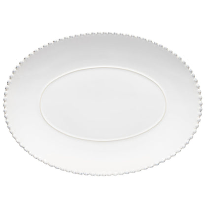 Pearl 15.75" Oval Platter - White