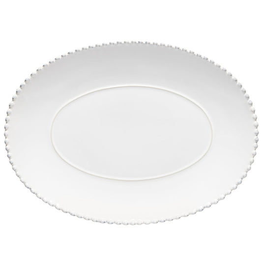 Pearl 15.75" Oval Platter - White