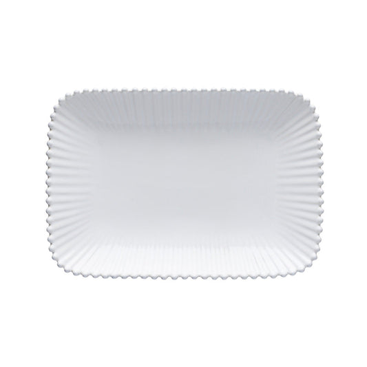 Pearl Med Rect Platter - White