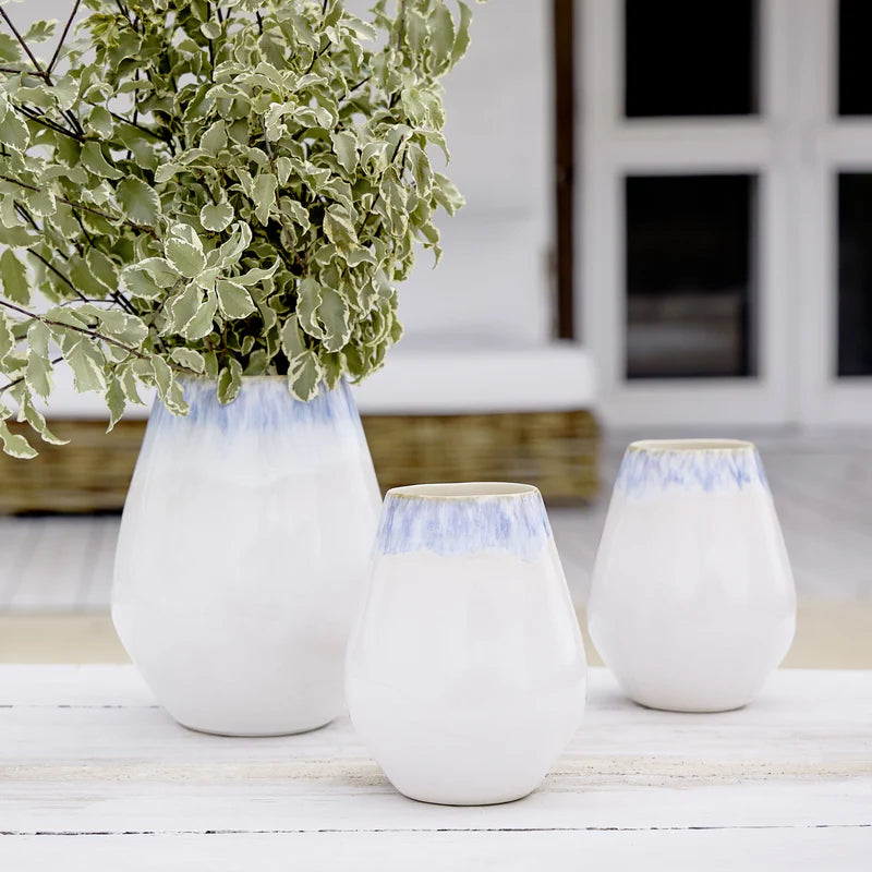 Brisa Ria Small Oval Vase  - Blue