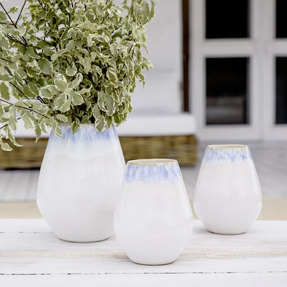 Brisa Ria Small Oval Vase  - Blue