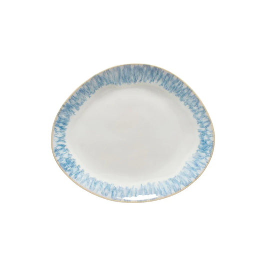 Brisa Ria Oval Dinner Plate - Blue