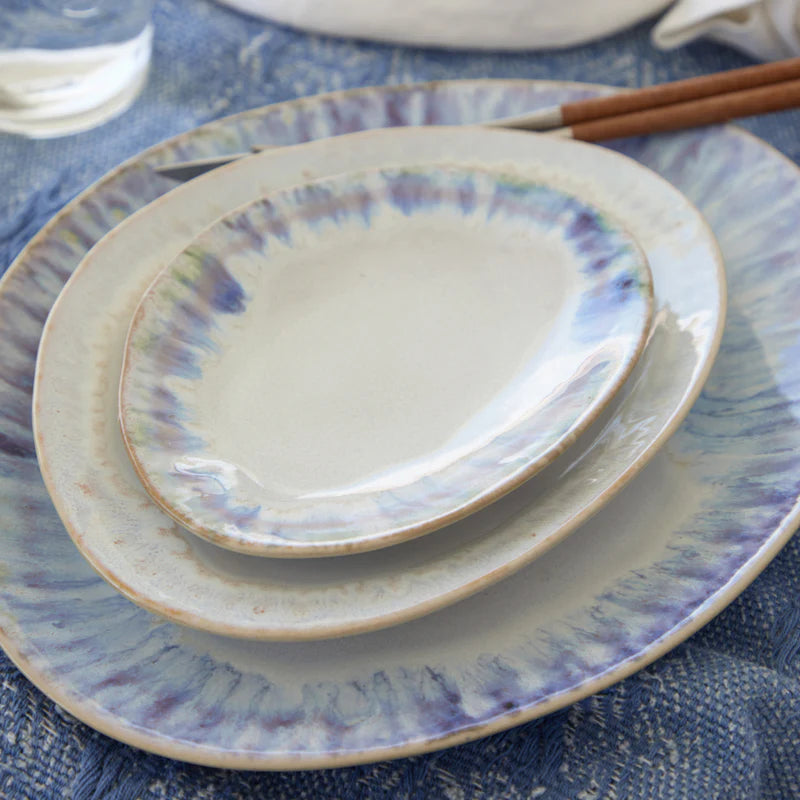 Brisa Ria Oval Dinner Plate - Blue