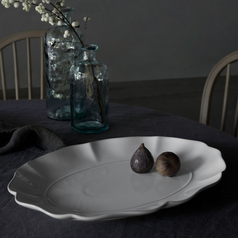 Rosa Oval Platter - White
