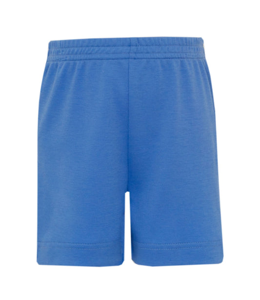Solid Periwinkle Blue Knit Shorts