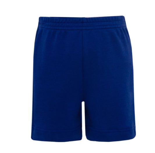 Solid Royal Blue Knit Shorts