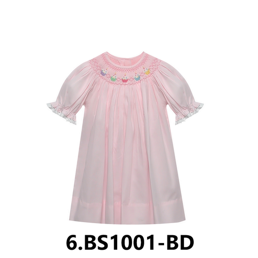 Pink Georgette Bishop Dress