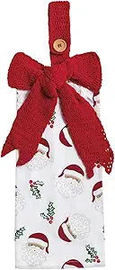 Christmas Bow Crochet Hanging Towel