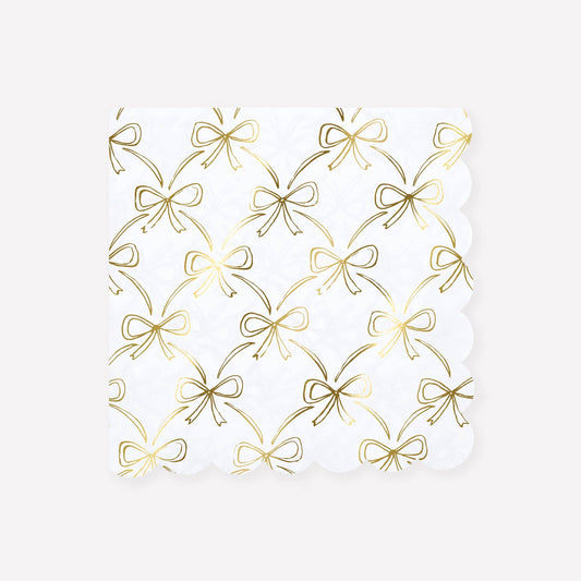 Meri Meri - Gold Bow Large Napkins