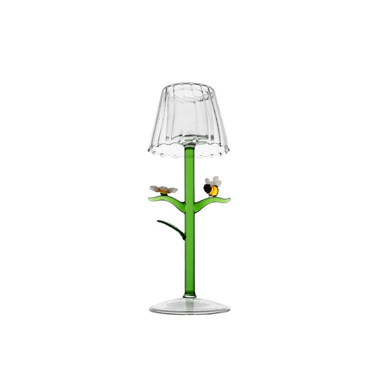 Tealight Bee and White Flower