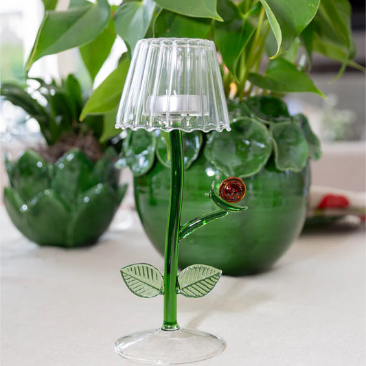 Tealight Snail with Leaves