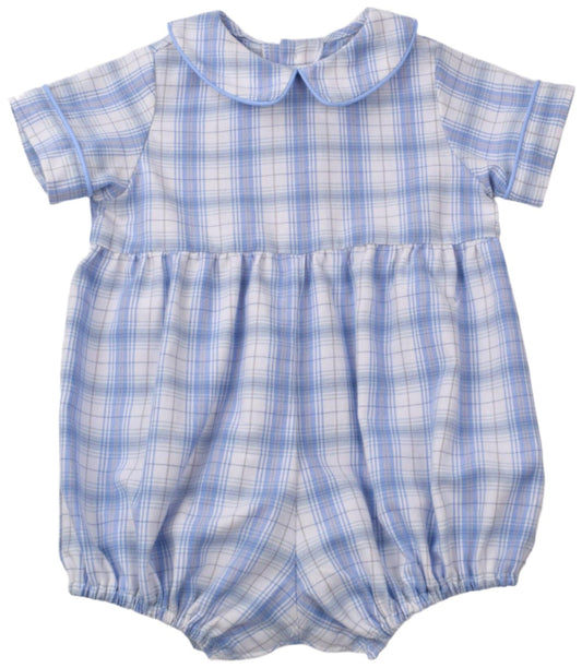 Blue & Tan Plaid Bubble