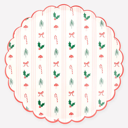 Meri Meri - Festive Icon Stripes Dinner Plates