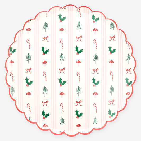 Meri Meri - Festive Icon Stripes Dinner Plates