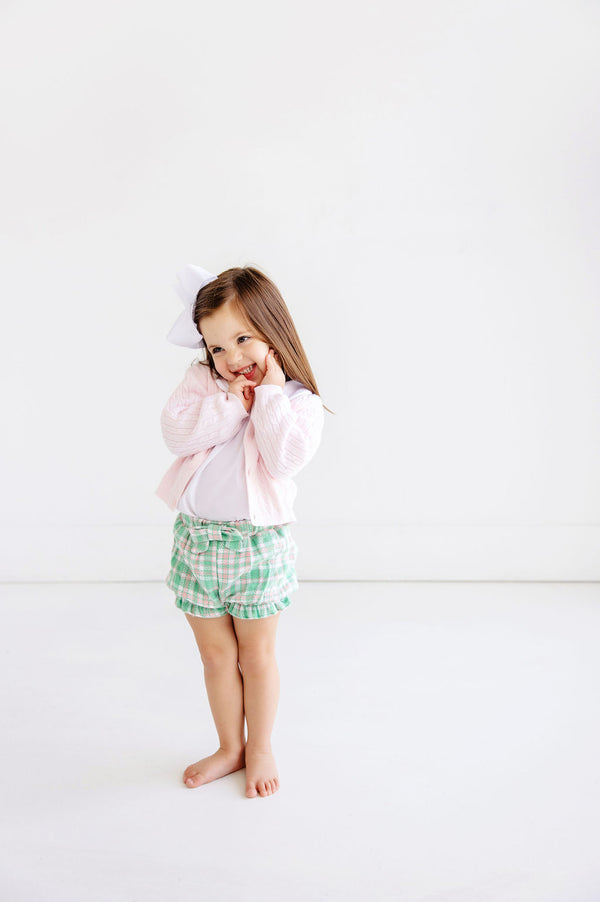 Cambridge Cardigan - Pink Cable Knit
