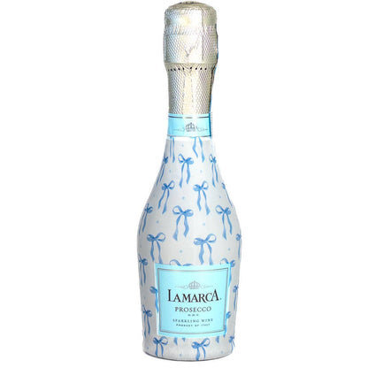 Beau Bottles Blue Bows - MINI Prosecco Collection - Set of Six Wraps