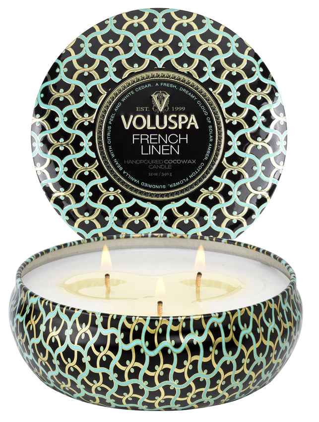 French Linen Candle