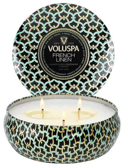 French Linen Candle