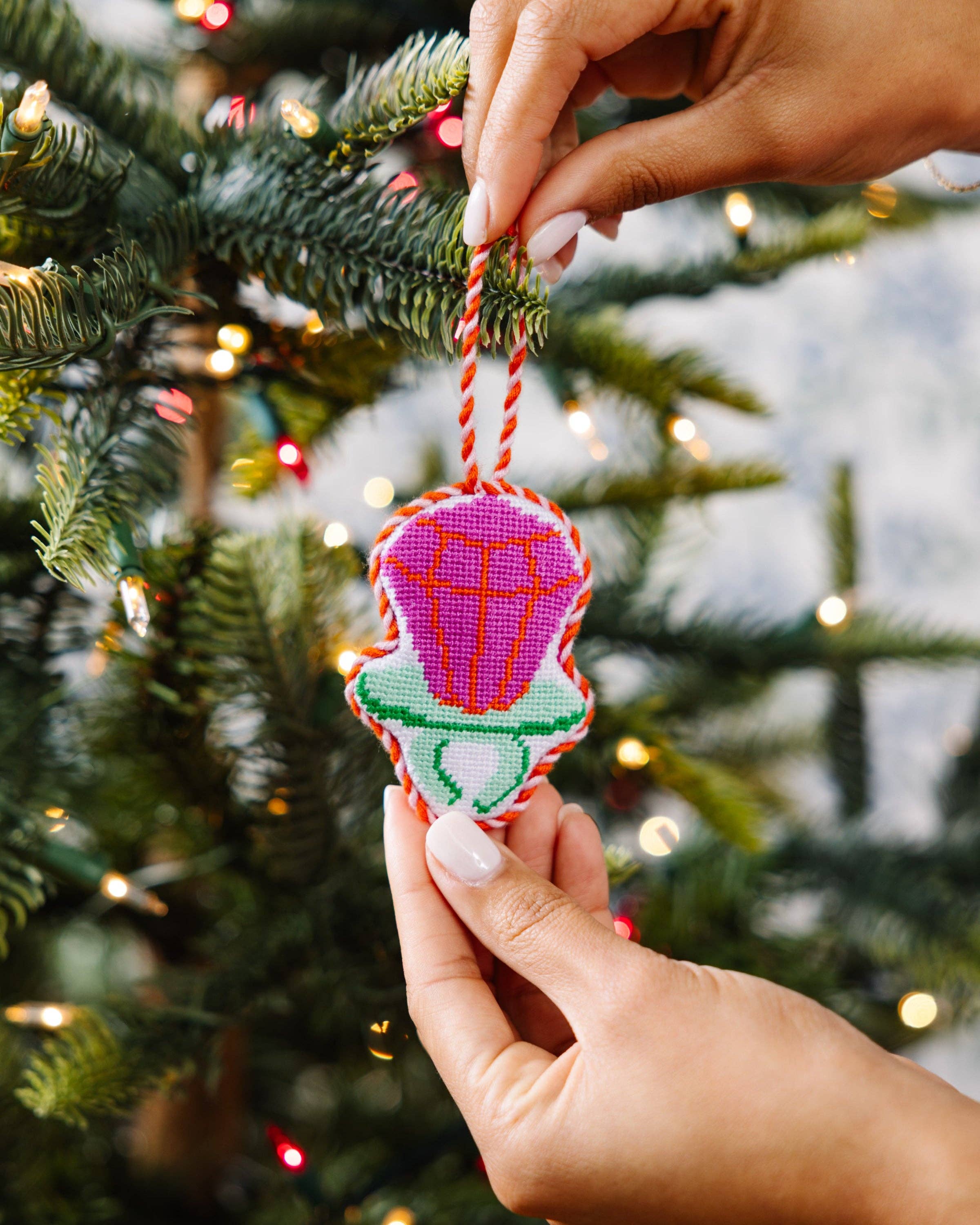 Needlepoint Icon Ornament - Ring Pop - Thumbnail 5