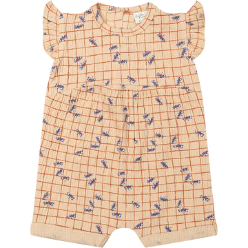 Peach Butterflies Romper