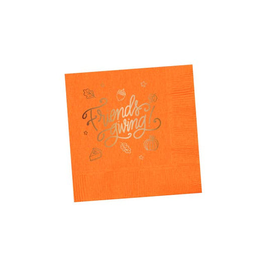 Friendsgiving Napkins - Orange & Copper (25 per pkg)