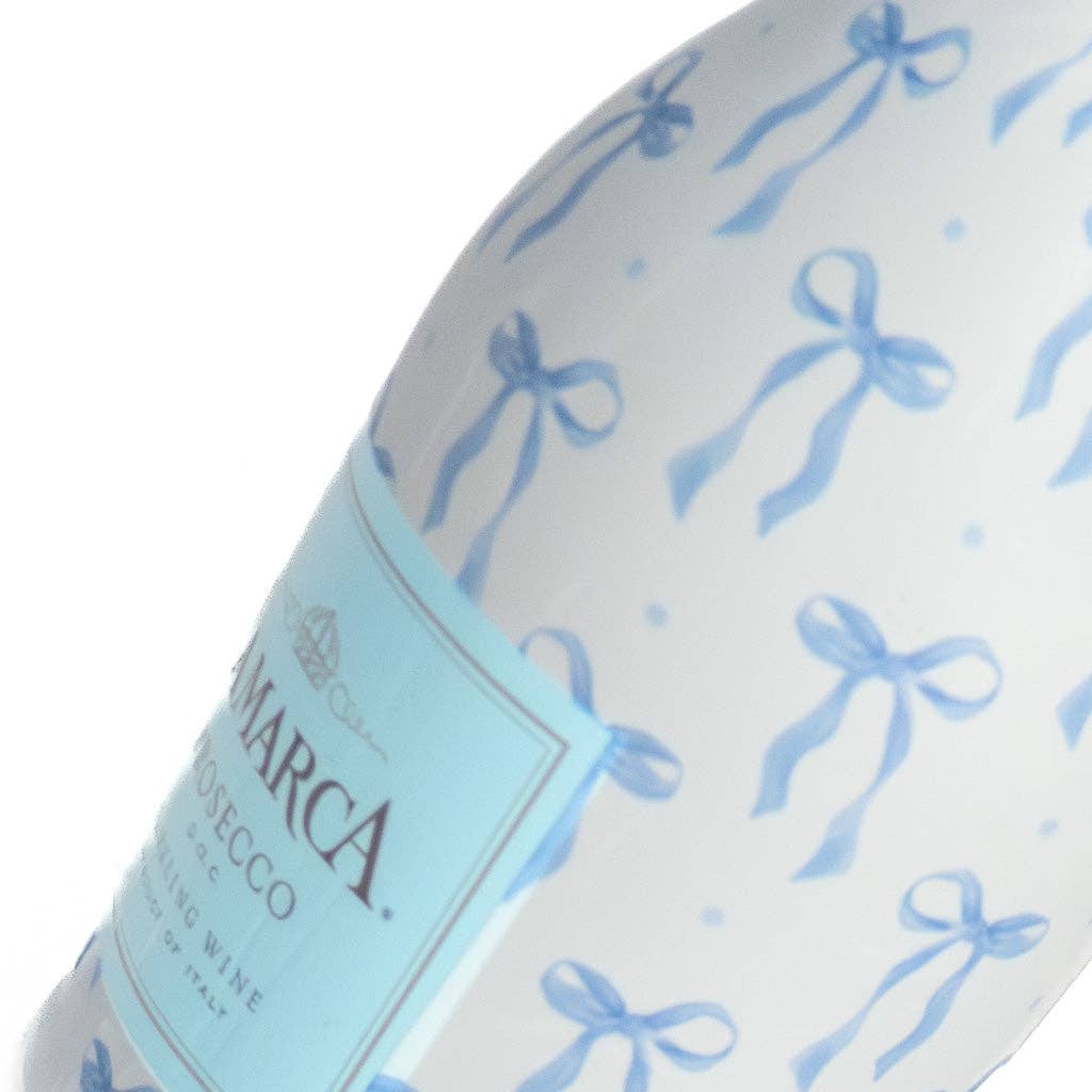 Beau Bottles Blue Bows - MINI Prosecco Collection - Set of Six Wraps