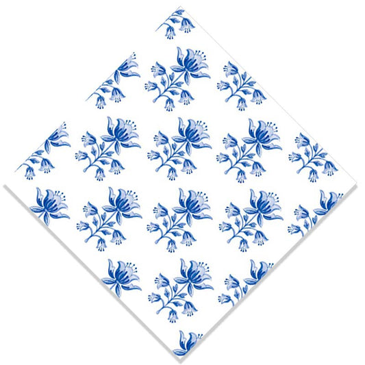 Tulip Block Print Cocktail Napkins