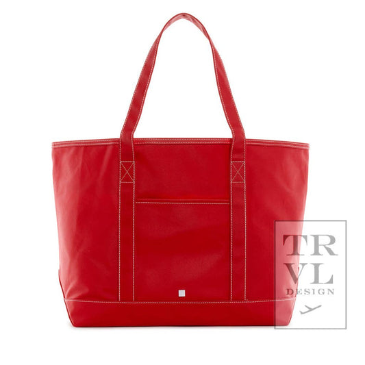 Maxi Tote - Coated Canvas Large Red