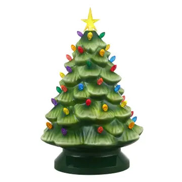 14 in. Shatterproof Nostalgic Tree - Green