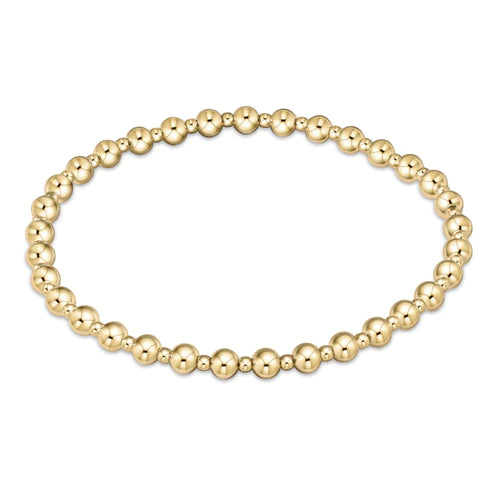 Classic Grateful 4 mm Bead Bracelet - Gold