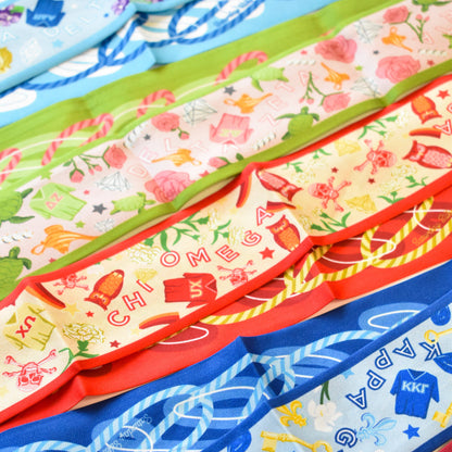 Chi Omega Skinny Scarf