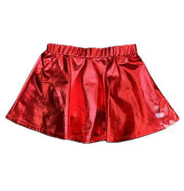 Metallic Red Skirt