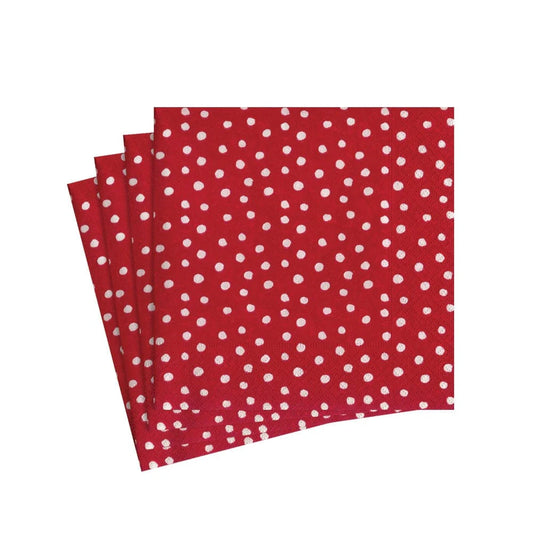 Small Dots Red Cocktail Napkin