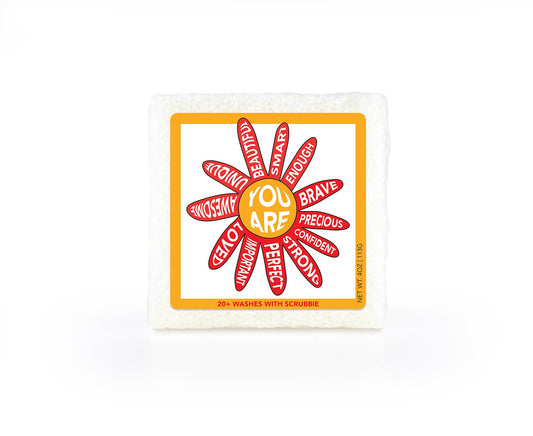 "You Are..." Soap in a Square Sponge with Scrubbie | SEASIDE