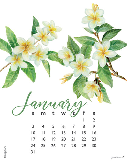 2027 Flowers Calendar
