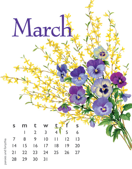 2027 Flowers Calendar