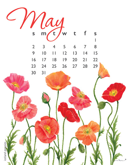 2027 Flowers Calendar