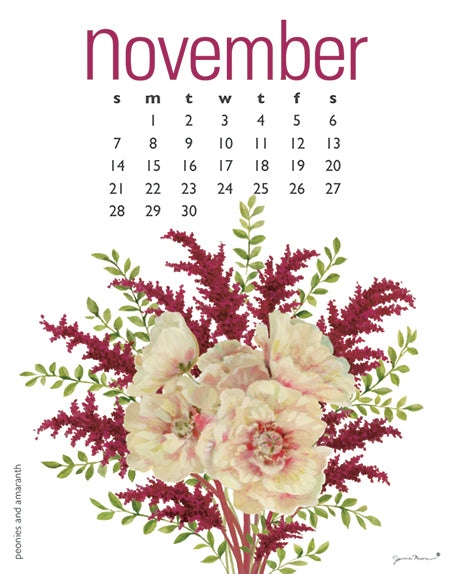 2027 Flowers Calendar