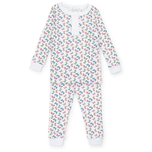 Alden Girls Pajama Pant Set - Bright Butterflies