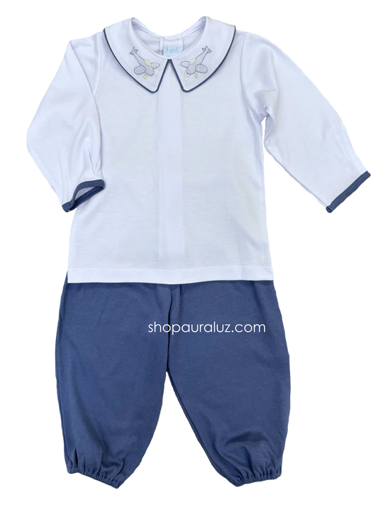Blue Knit 2pc Slate w/Planes