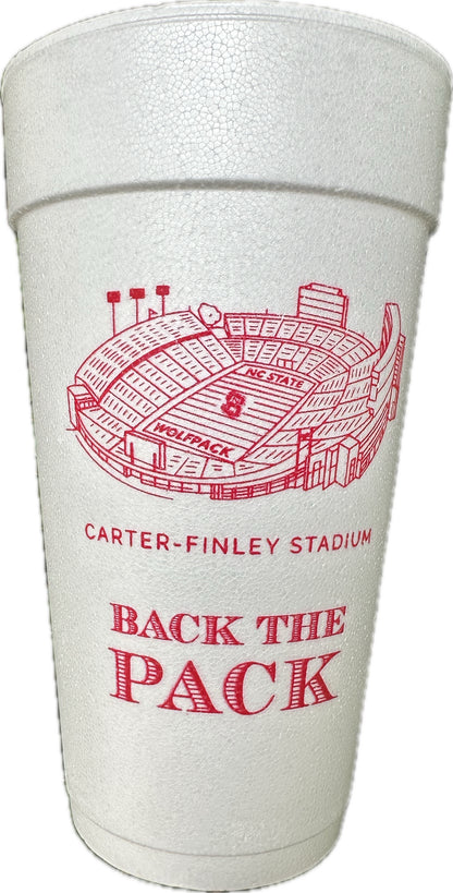 NCSU Stadium 20oz Foam Cups Qty 25