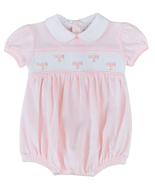 Pink Hand Smocked Bubble