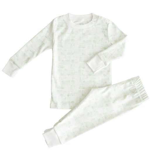 Fairway Toile Long PJ - Green