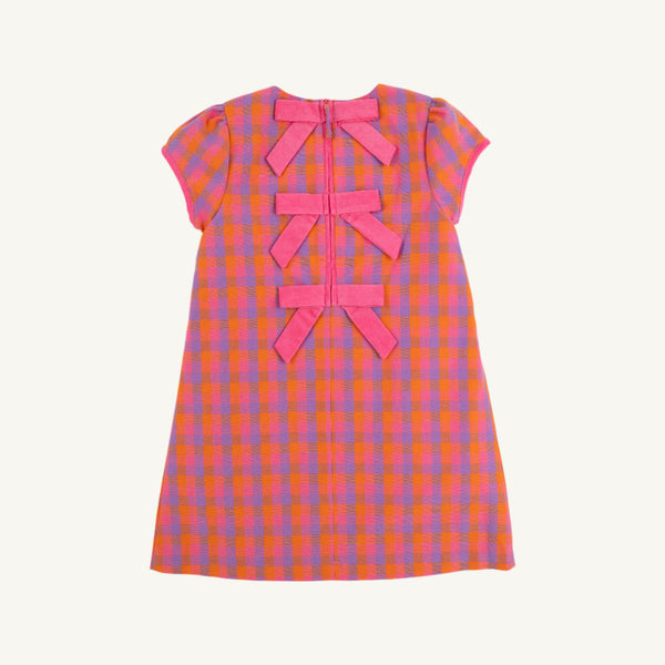 Betts Bow Dress - Autumn Punch Plaid/Romany Rose
