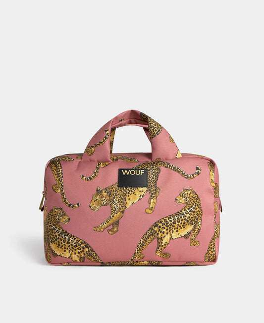 Blush Leopard Large Toiletry Bag