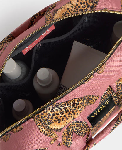 Blush Leopard Large Toiletry Bag