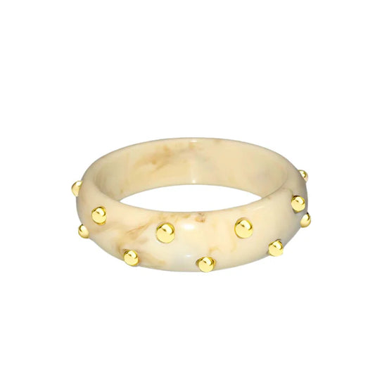 Studded Bangle - Ivory