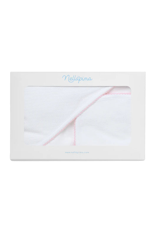 White Bubble Hooded Baby Towel