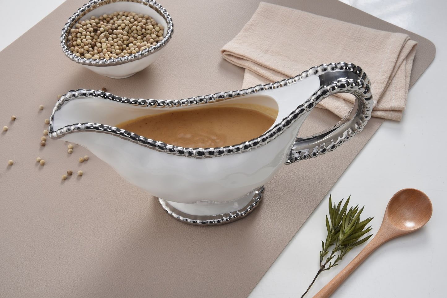 Salerno Gravy Boat - Silver