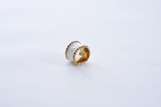 Salerno Gold Napkin Ring Set/4